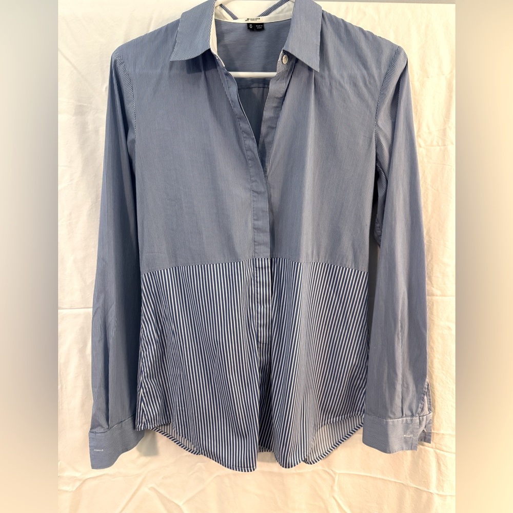 Theory Slim-Fit Pinstripe Button-down